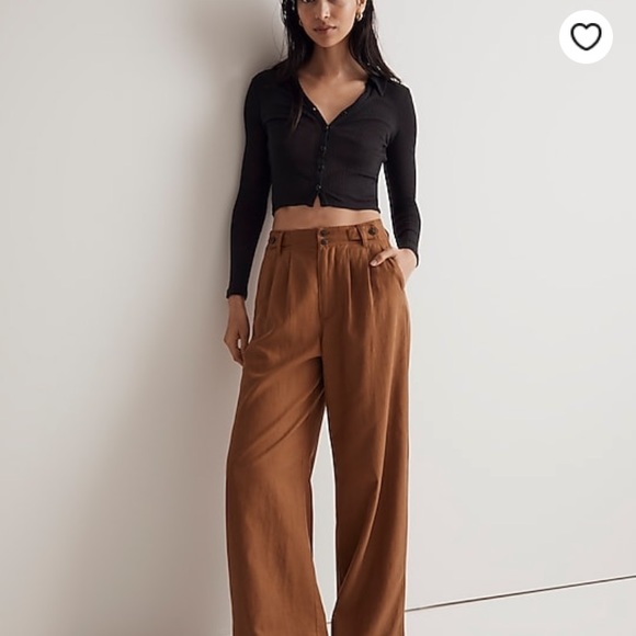 Madewell Pants - Madewell Harlow Wide Leg Pant size 8 Acorn NWOT